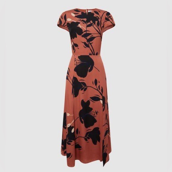 Reiss FLOELLA FLORAL PRINTED MIDI DRESS *NWOT* - Picture 2 of 7